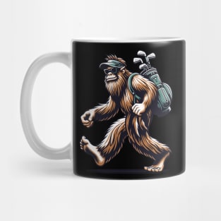 Funny Golf Novelty Sasquatch Bigfoot Golfing Mug